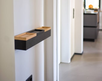 Set up a narrow hallway - narrow wall console hallway black 72 cm wide - console table black - narrow console table - hallway furniture