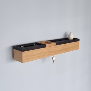 Schmaler Flur Ideen - 72 cm schmale Wandkonsole Flur - schwebende Wandkonsole - schmaler Konsolentisch