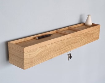 Floating shelves - 72 cm narrow wall console - floating shelf hallway - narrow console table - handmade hallway furniture - solid furniture