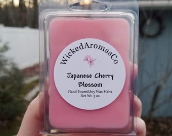 Japanese Cherry Blossom Soy Wax Melts: Floral Wax Cubes
