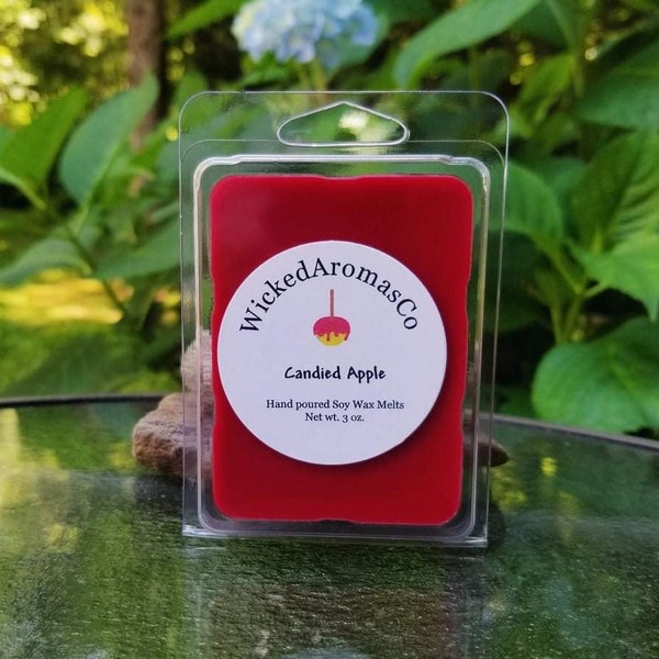 Candied Apple soy wax melts, Highly scented, Melts for wax warmer, Home scent