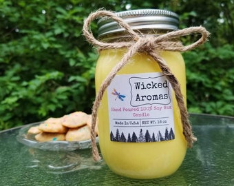 Sugar cookies scented soy candle, Handmade 16 oz. mason jar candle, Relaxation gift, Home scent