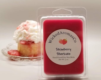 Strawberry Shortcake Soy Wax Melts: Handmade, 3oz. Phthalate Free