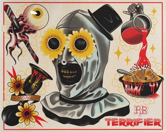 Terrifier Traditional Art Print