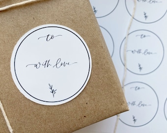With Love Gift Tag Stickers