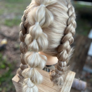Double Bubble Braid • Clip-In • Sheildmaiden Updo • Renn Hairstyles • Various Hair Colors