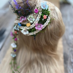 Fairy Braid Set • Clip-In-Fairy Braid • Blumige Elfen-Haarverlängerung • Renaissance Festival Hair • Verschiedene Haarfarben