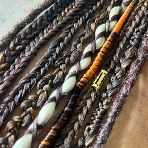 Fall Inspired Synthetic Dreads and braids, smooth dreadlock extensions for Boho Hair