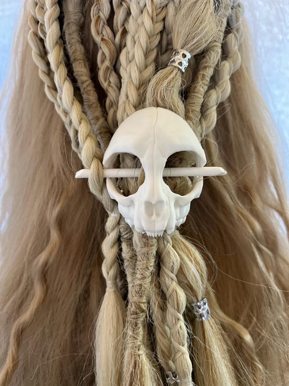 Skull Hair Clip: Festival Braid Jewelry - Skeleton or Dragon - Etsy