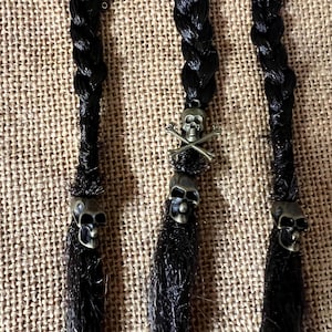 Braided Beard Clip-In • Pirate • Skulls • Octoberfest • Halloween Costume • Set of 3