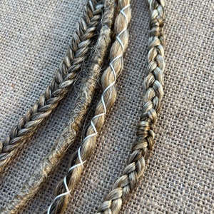 Dunkel Aschblond hervorgehoben KLEINE (4) Zöpfe Clip in | Viking Braids, Rave Festival Zöpfe, Festival Haarverlängerung