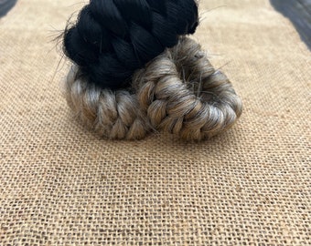 Black Messy Hair Bun Extension • Braided Ponytail Extension • Hair Scrunchies • Braided Bun Hair Tie • Hair Tie Extensions