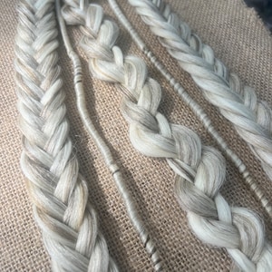 Boho Fishtail Braid Hair Extension • Light Ash Blonde • Clip in or Ponytail • Various Hair Colors