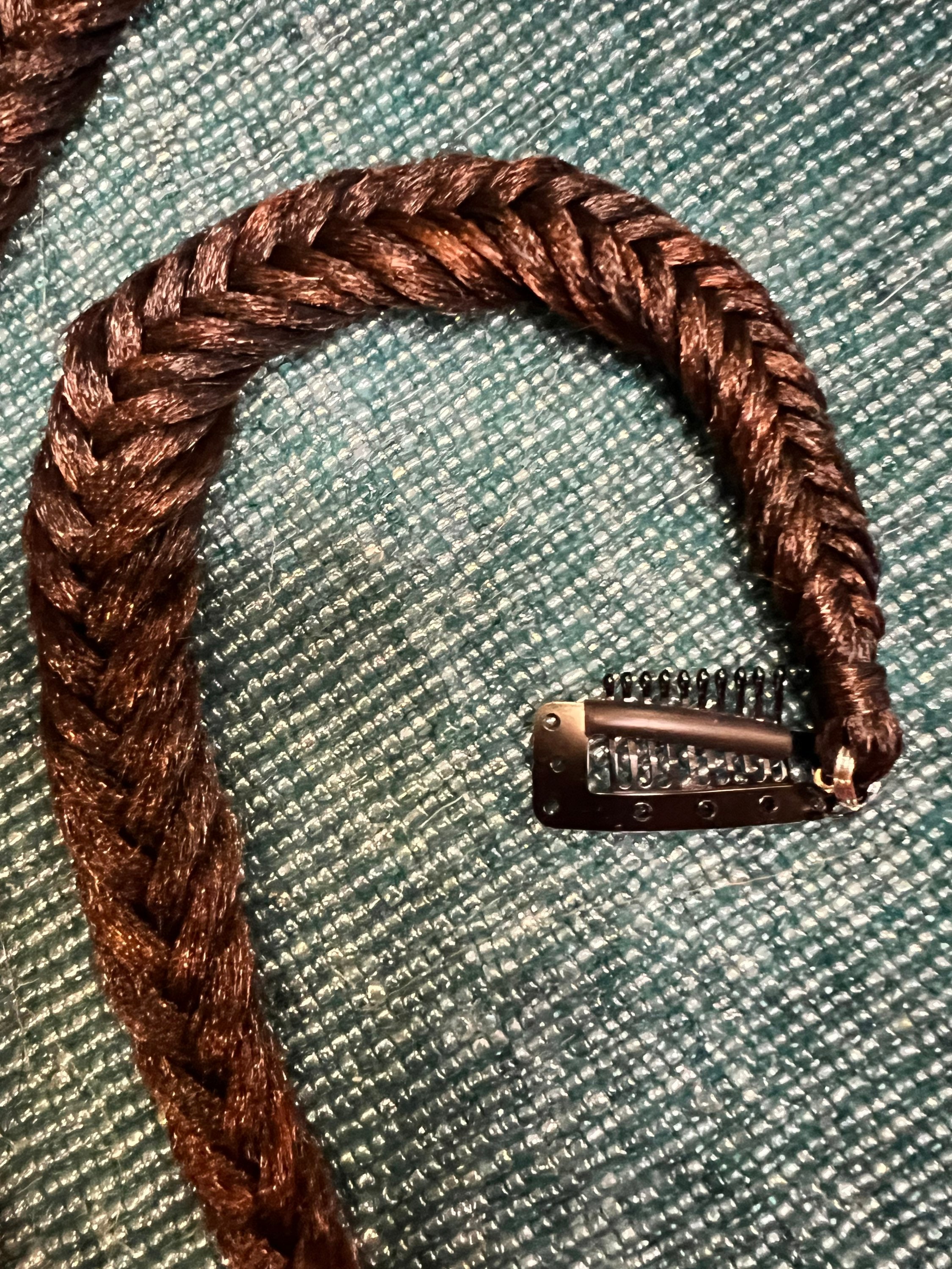 Dark Brown Fishtail Braid Clip in Hair Extension Etsy