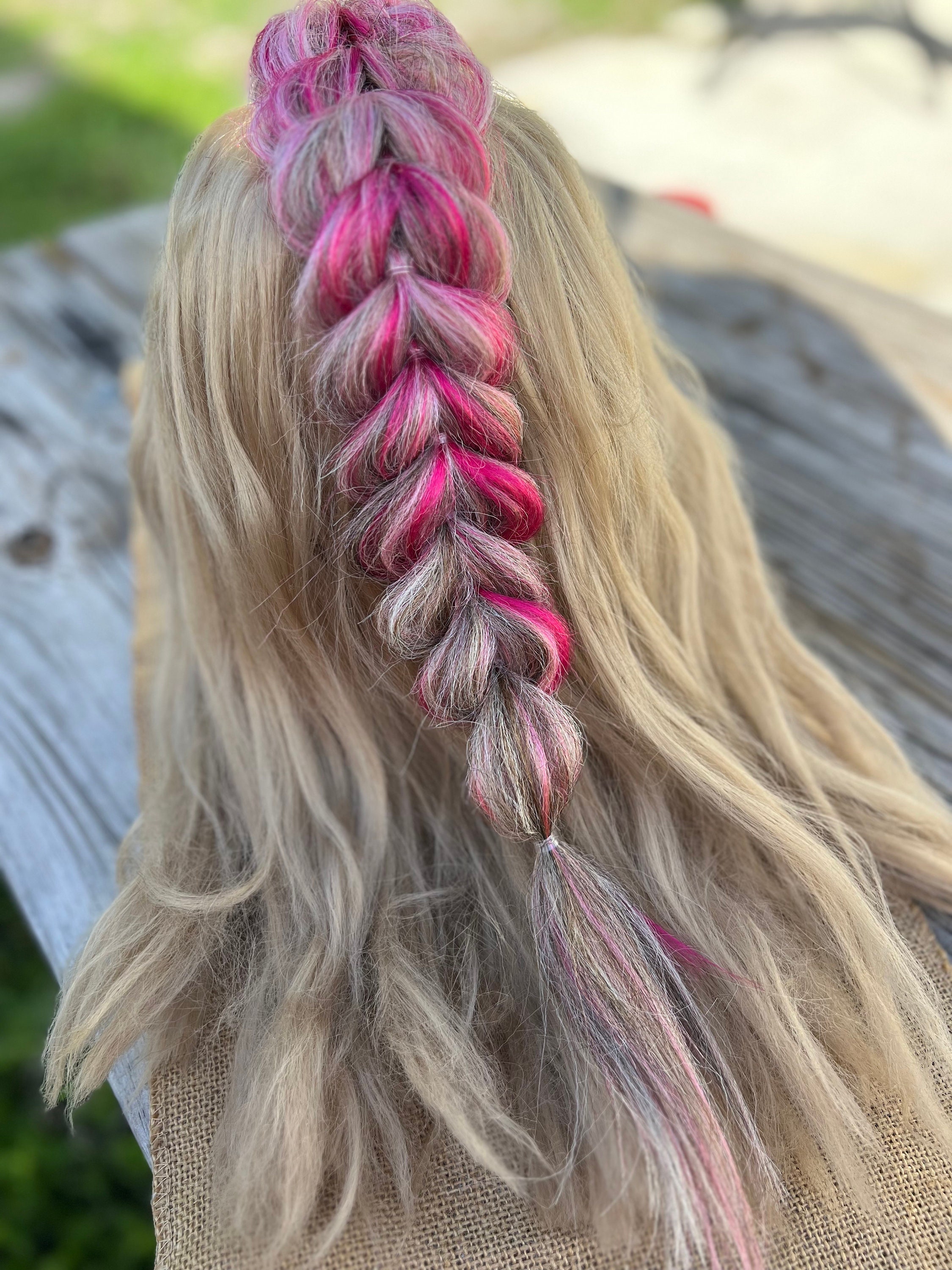 Cerchietto A Treccia Con Capelli Finti - Fascia Capelli Intrecciata | Regolabile 45-55cm | Marrone Scuro - Foto 3