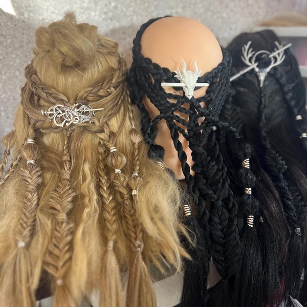 Halo Braid Hair Extension with Clips: Renaissance, Fairy, Viking Styles