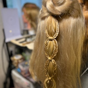 Extensión de cabello de cola de caballo trenzada con cola de pez • Vikingo • Festival • Boda • Varios colores imagen 1