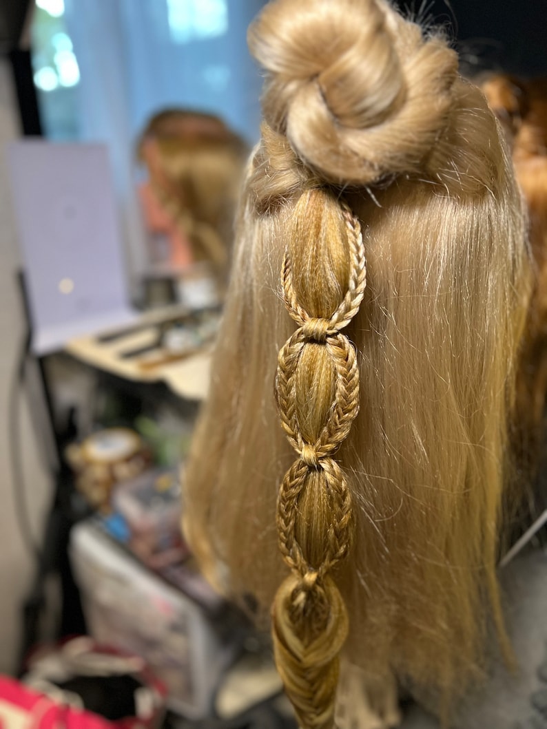 Extensión de cabello de cola de caballo trenzada con cola de pez • Vikingo • Festival • Boda • Varios colores imagen 1