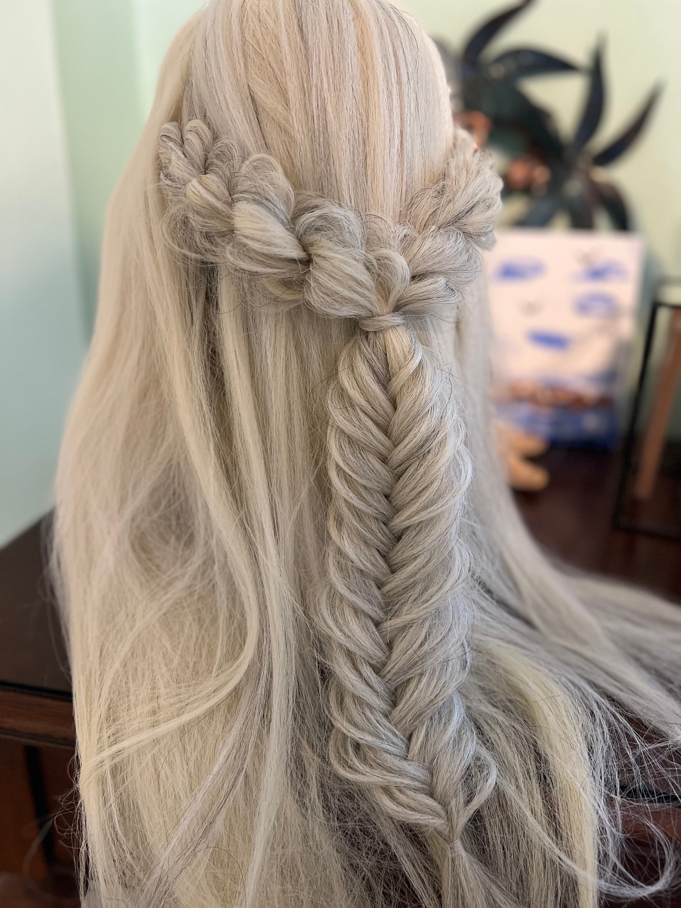 Clip in Boho Twist Wedding Hair Extension • Renaissance Hairpiece ...