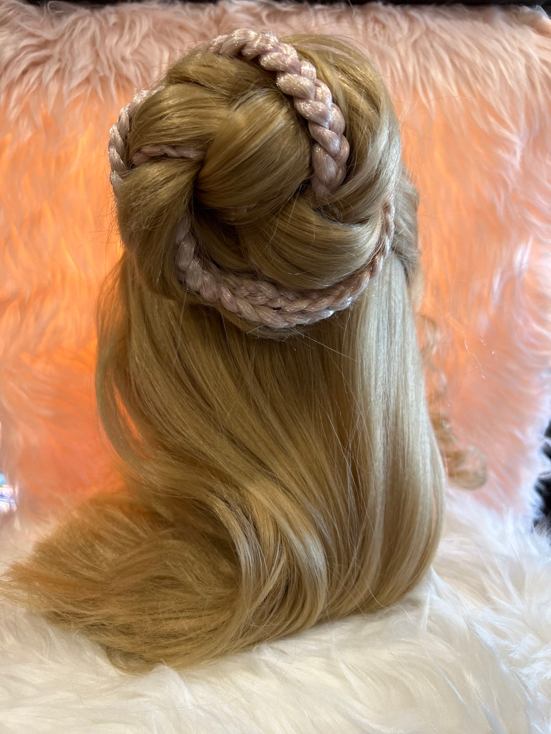 Pink Braid Extension Clip In Festival Braid Hair Clip Ins Etsy