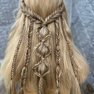 Renaissance Hair Extension • Clip In • Princess Braid • Wedding Hairpiece • Custom color matching • Shown in Dark Blonde