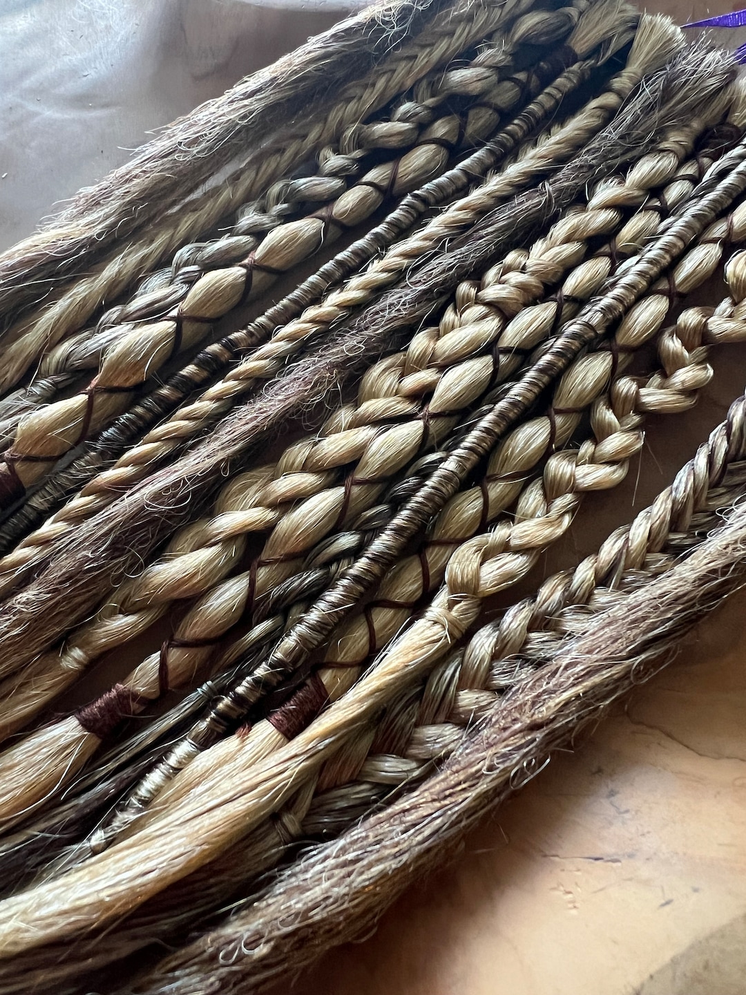 Mixed Brown Synthetic Dreads and Braids, Smooth Dreadlock Extensions ...