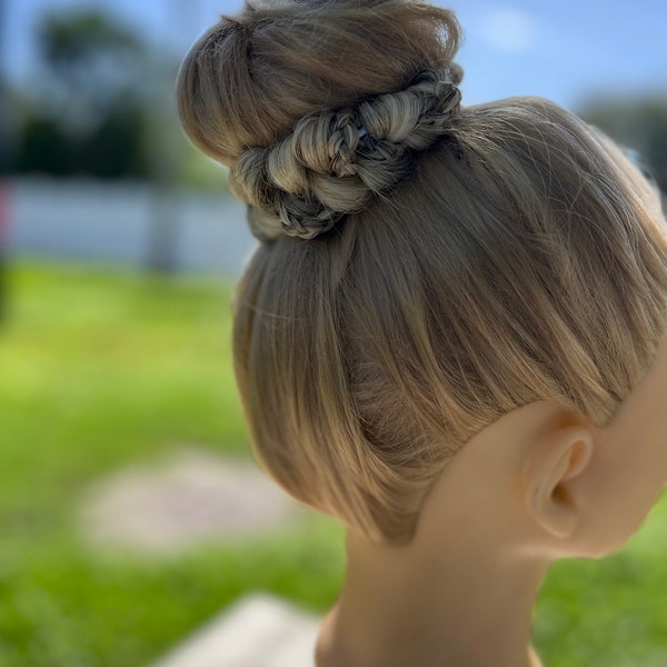 Messy Hair Bun Extension • Braided Ponytail Extension • Hair Scrunchies • Braided Bun Hair Tie • Hair Tie Extensions • Various Hair Colors