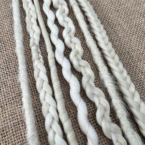 Light Blonde Viking Braid Set • Clip-in or Ponytail Option • Comes in various hair colors