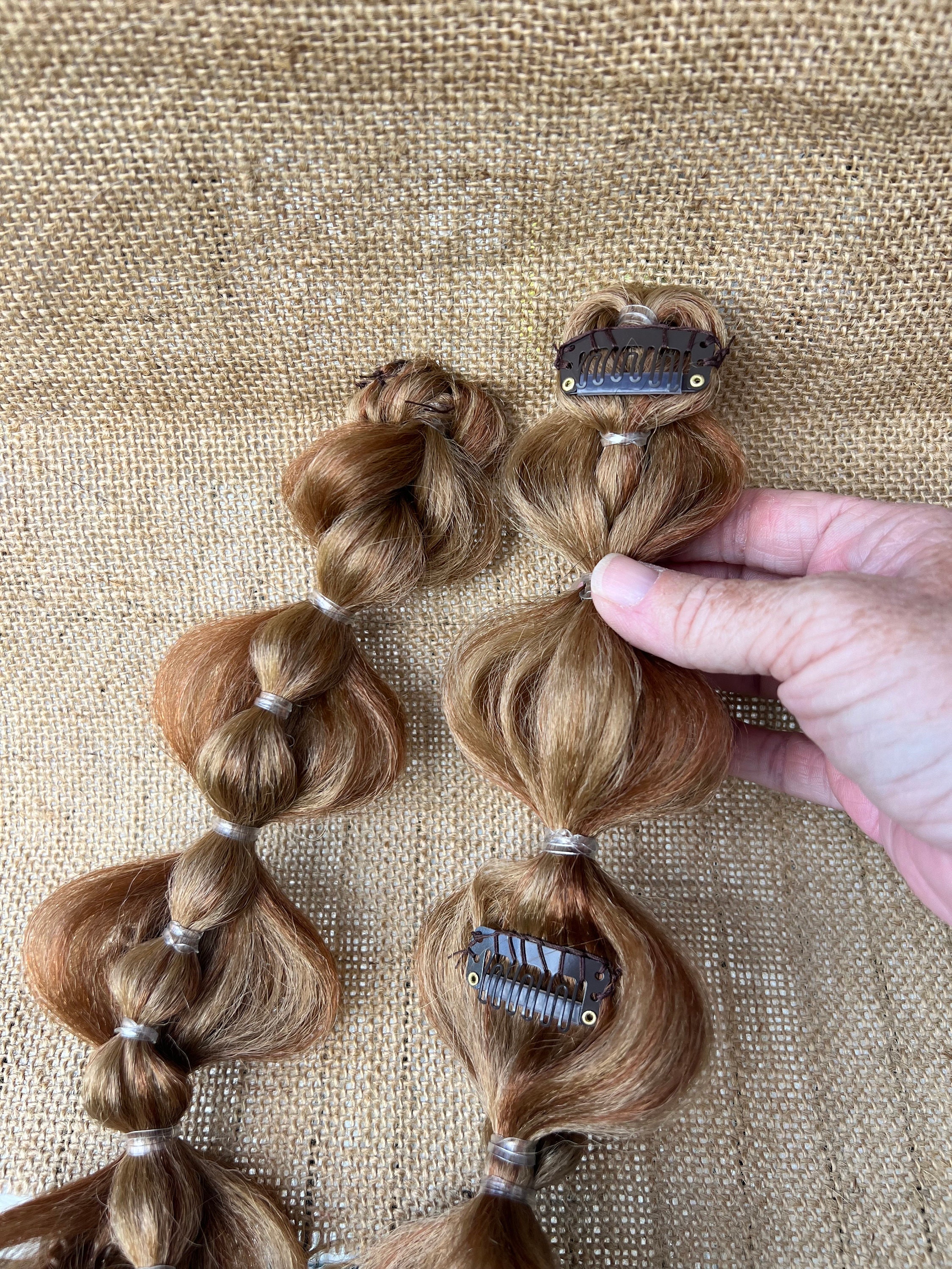 thumbnail image 2 of Dark Strawberry Blonde Braided Faux Hair Headband – 3/4" Wide, Reddish-Blonde Plaits, Unbranded 2 of 5