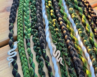 Medusa Goddess Braids & Dread Set • Boho Dreadlock Extensions • Pre looped or clip in