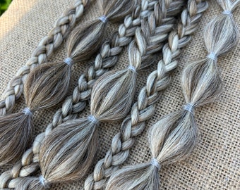 Ash Blonde Festival braids • Rave Braids • Ponytail Hair Extensions • Various Hair Colors