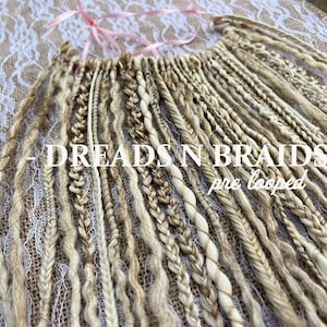 Synthetic Beach Braids and Dreads • Mixed Blonde • Boho Hair • SE dreads • Pre looped or clip in