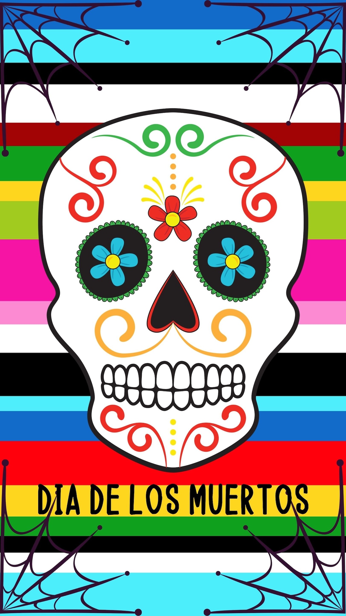 Phone Wallpaper Dia de los Muertos Day of the Dead