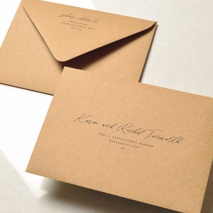 Envelope Guest Address and Return Address Printing