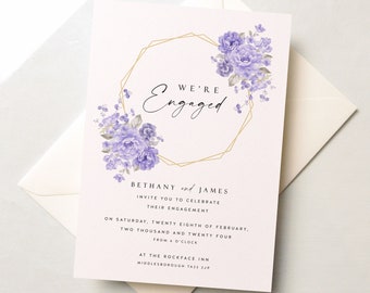 Engagement Invites, Floral Engagement Party Invitations, We're Engaged, Engagement Party Cards, Engagement Celebration