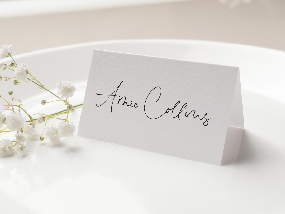 Script Place Name Cards, Personalised Wedding Place Cards, Place ...