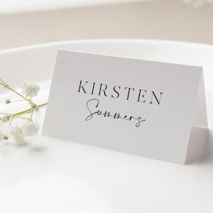 Marques de lieux personnalisés, Marques de lieu simples pour mariage, Couverts de couverts, Cartes de table pour table