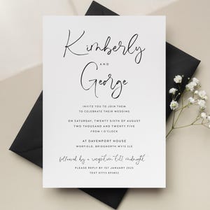 Texte faire-part de mariage, faire-part de mariage simple et moderne, faire-part de mariage carte postale, faire-part de mariage minimaliste