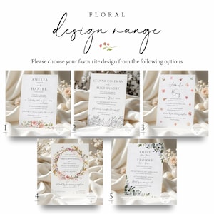 Modern Wedding or Evening Invitations, Classic Wedding Invites, Minimalist Wedding Invitation with Free Envelopes image 7