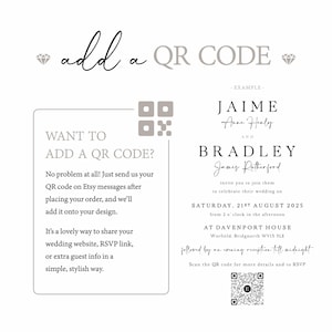Modern Wedding or Evening Invitations, Classic Wedding Invites, Minimalist Wedding Invitation with Free Envelopes image 11