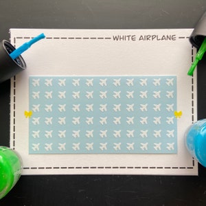 White Airplane Nail Art Decals/ self adhesive nail sticker/ bullet journal accessory/ travel nail
