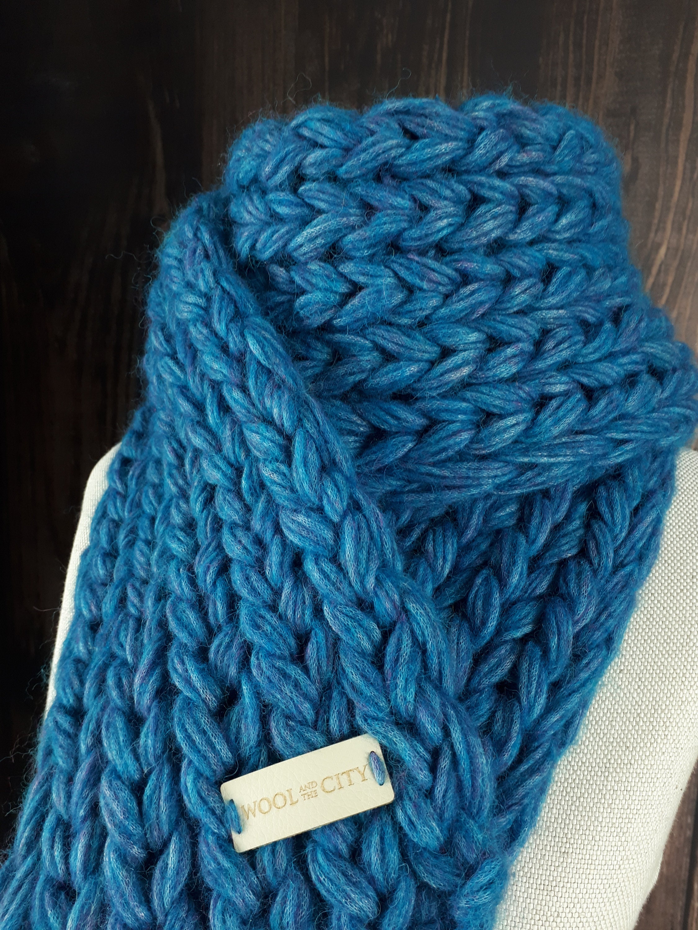 CC 25 Scarf 190cm Dark Blue Wool 968581