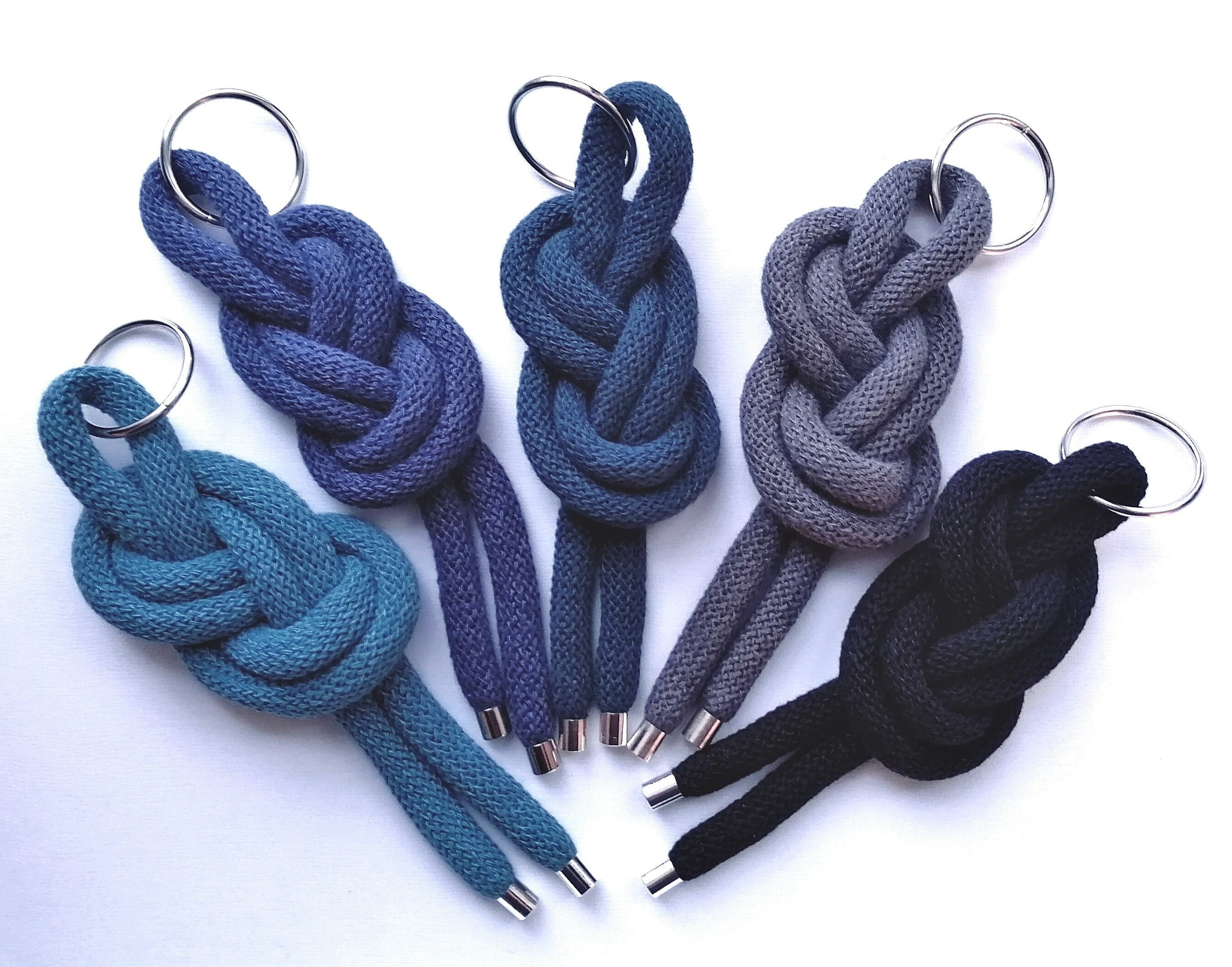 ファッション雑貨・小物その他 [LAN ARCHIVE_official][4111] Rope Knot Keyring Handmade Knot Cord Keyring, Big Keychain, Nautical