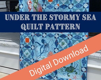 Stormy Sea Quilt Pattern: Riley Blake Ocean Fabric (Digital Download)