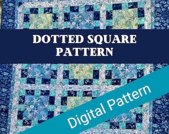 Dotted Square Quilt Pattern | Confident Beginner | Large Lap Quilt