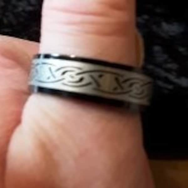 Stainless Steel Celtic, Tribal Design Ring