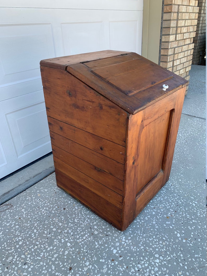Antique Primitive Grain Bin Etsy