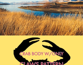 Crab Foam Body and Claws SVG Cut File for Fly Fishing and Fly Tying - Cricut/Silhouette