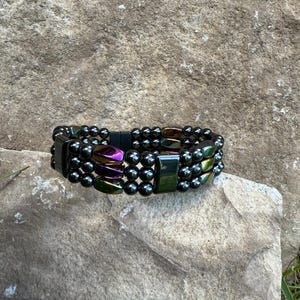 Hämatit Armband mit dreifacher Stärke