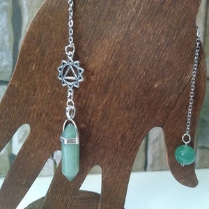 Green aventurine pendulum with sacred geometry